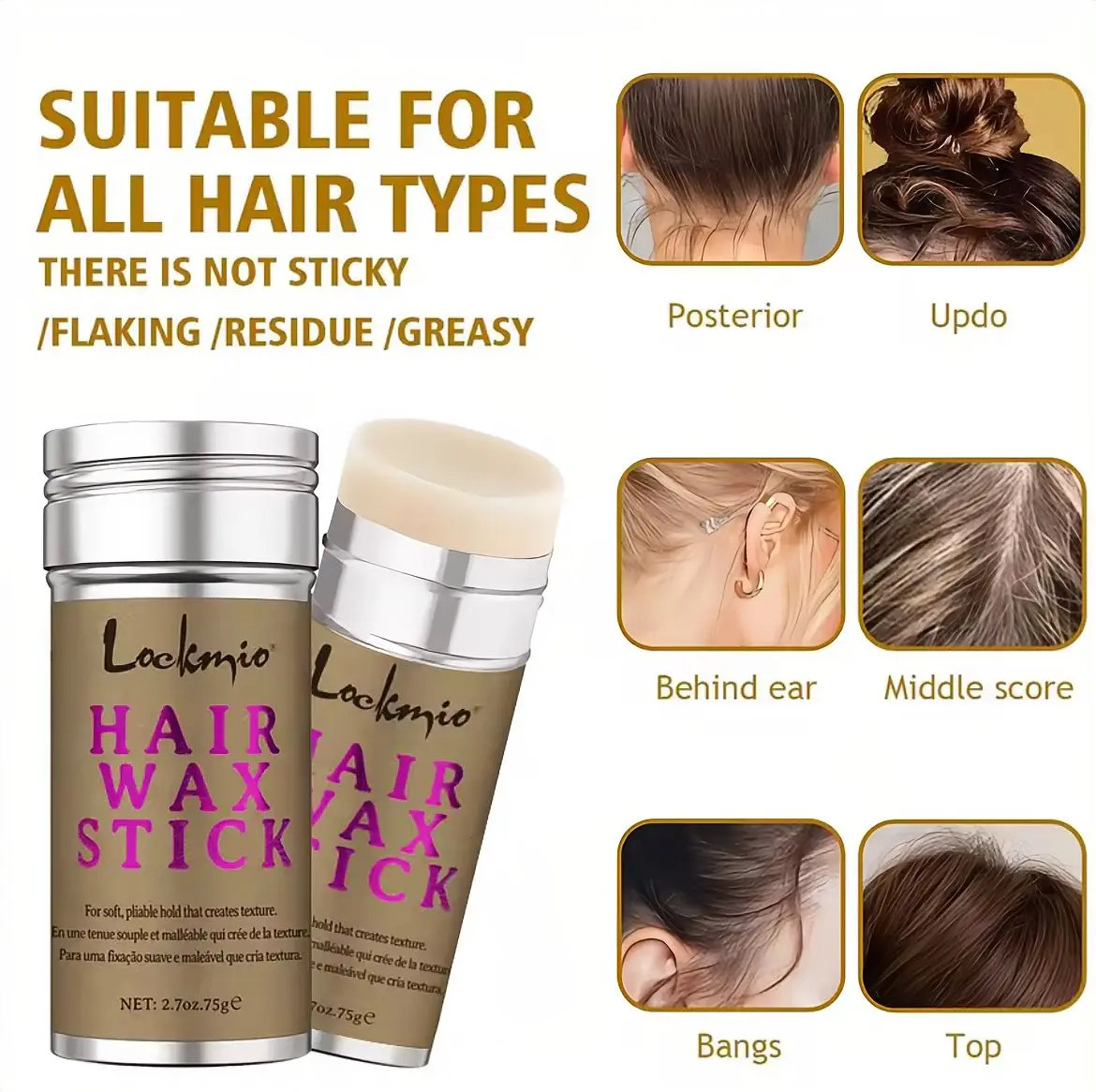 LOCKMIO Women Hair Wax Stick for Wigs - Anglo Cosmetics
