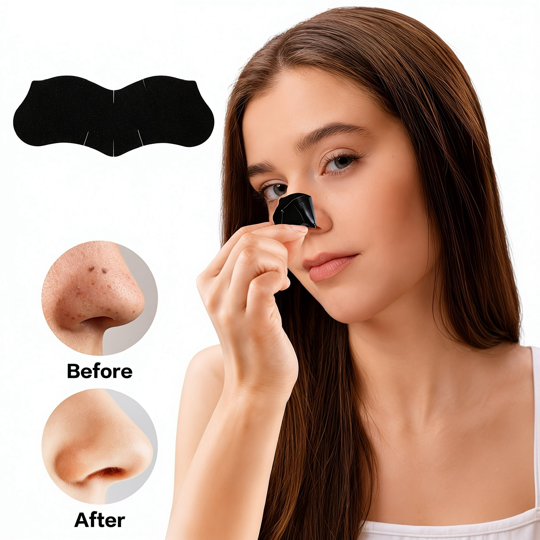 20pcs Alcohol-Free Nose Cleaning Patches – Gentle Nose Strips for Pore Cleansing, Exfoliating & Oil Control, Fragrance-Free  - Anglo Cosmetics