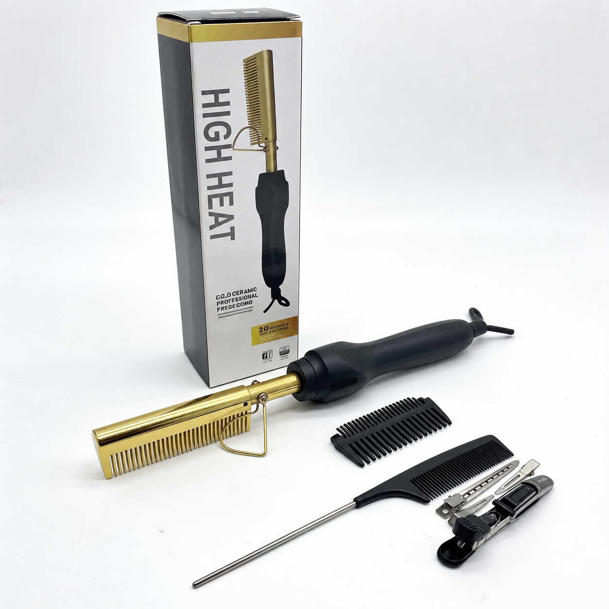 Hot Comb Hair Straighter with Styling Tools - Anglo Cosmetics
