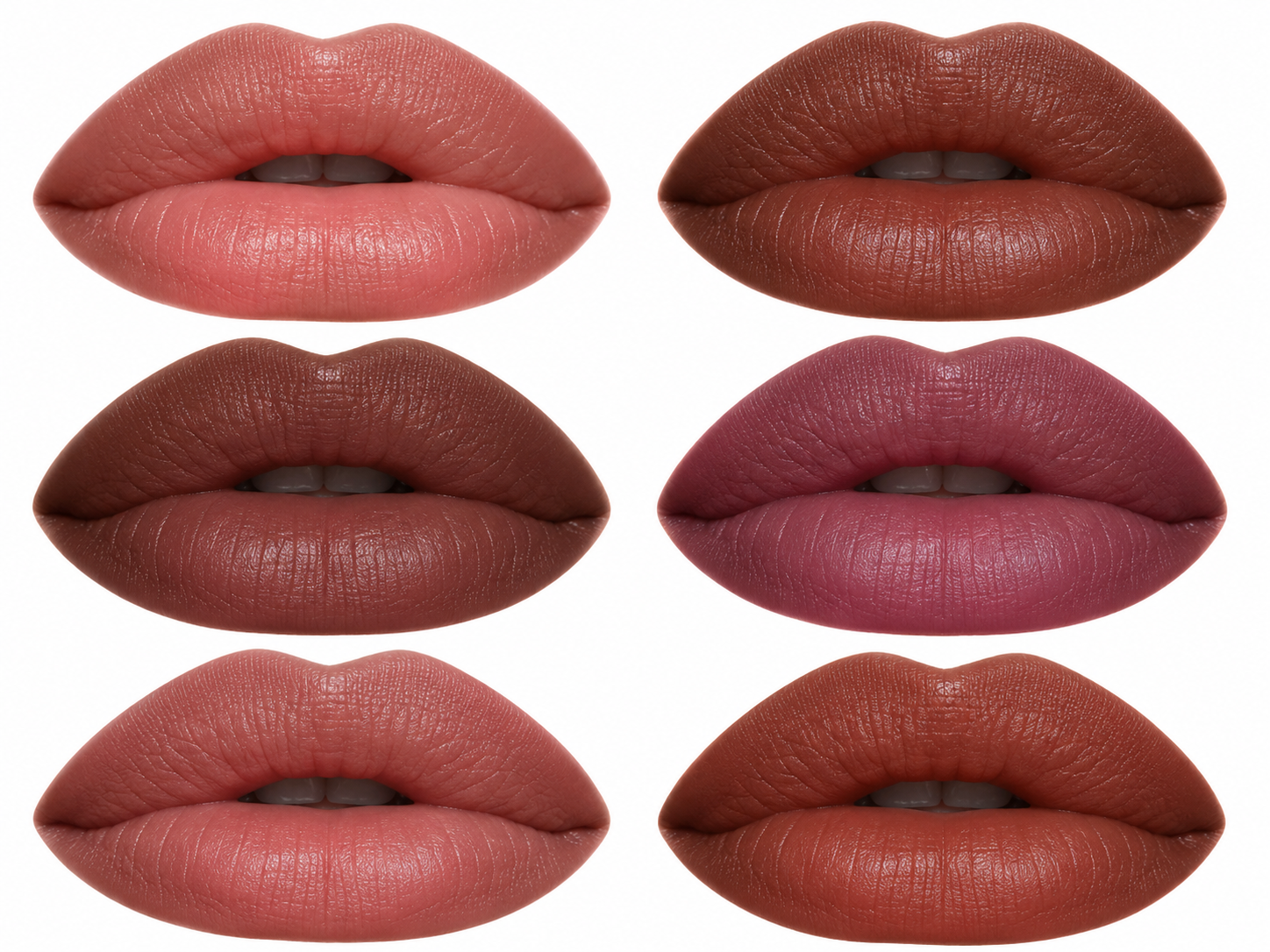 6pcs Nude Pink Matte Lip Liner Pencils Set  - Anglo Cosmetics