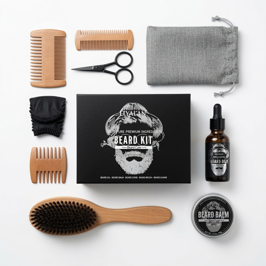 7pcs/sets Men Beard Kit  - Anglo Cosmetics